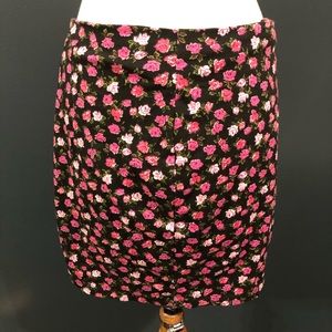 Betsey Johnson Collection Sz L Rose Mini Skirt